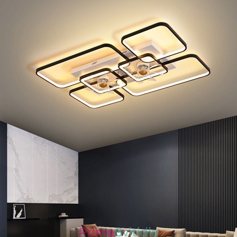Stropní ventilátor s osvětlením Dekor Ventilátor Akrylová lampa