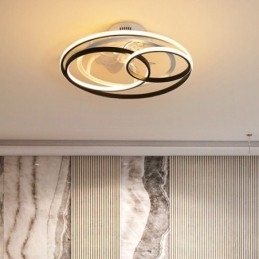 Moderní stropní svítidla Kruhové prsteny Designový stropní ventilátor