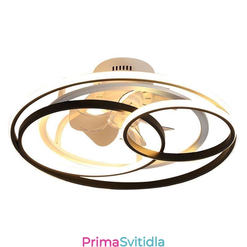 Moderní stropní svítidla Kruhové prsteny Designový stropní ventilátor