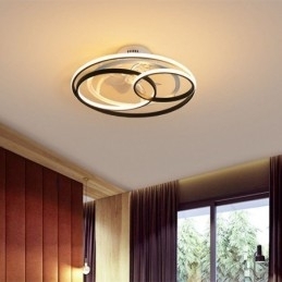 Moderní stropní svítidla Kruhové prsteny Designový stropní ventilátor