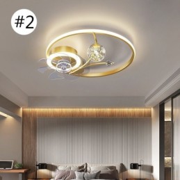 Stropní ventilátor s osvětlením Dekor Ventilátor Lampa Akryl