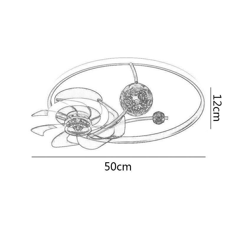 Stropní ventilátor s osvětlením Dekor Ventilátor Lampa Akryl