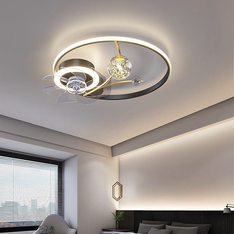 Stropní ventilátor s osvětlením Dekor Ventilátor Lampa Akryl