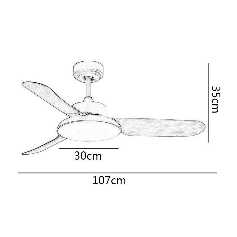 Invertorová lampa do ventilátoru Moderní minimalistická lampa do stropního ventilátoru