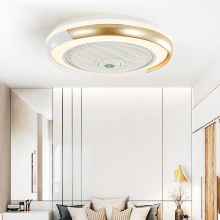 Moderní stropní ventilátor světla akrylové kulaté stropní svítidlo s dálkovým ovládáním Moderní stropní ventilátor světla akrylové kulaté stropní svítidlo s dálkovým ovládáním