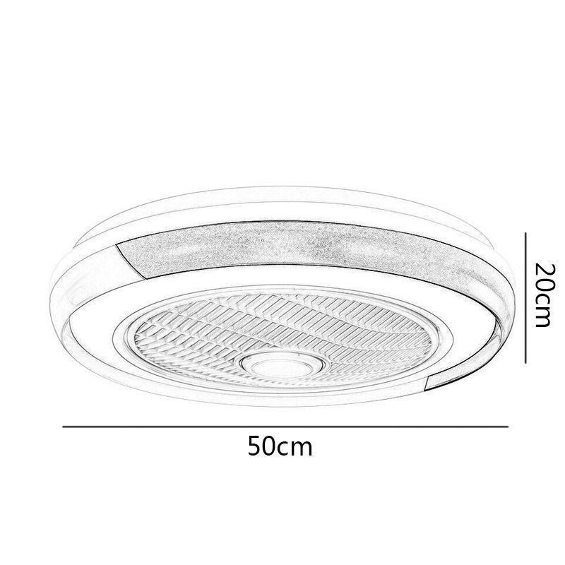Moderní stropní ventilátor světla akrylové kulaté stropní svítidlo s dálkovým ovládáním