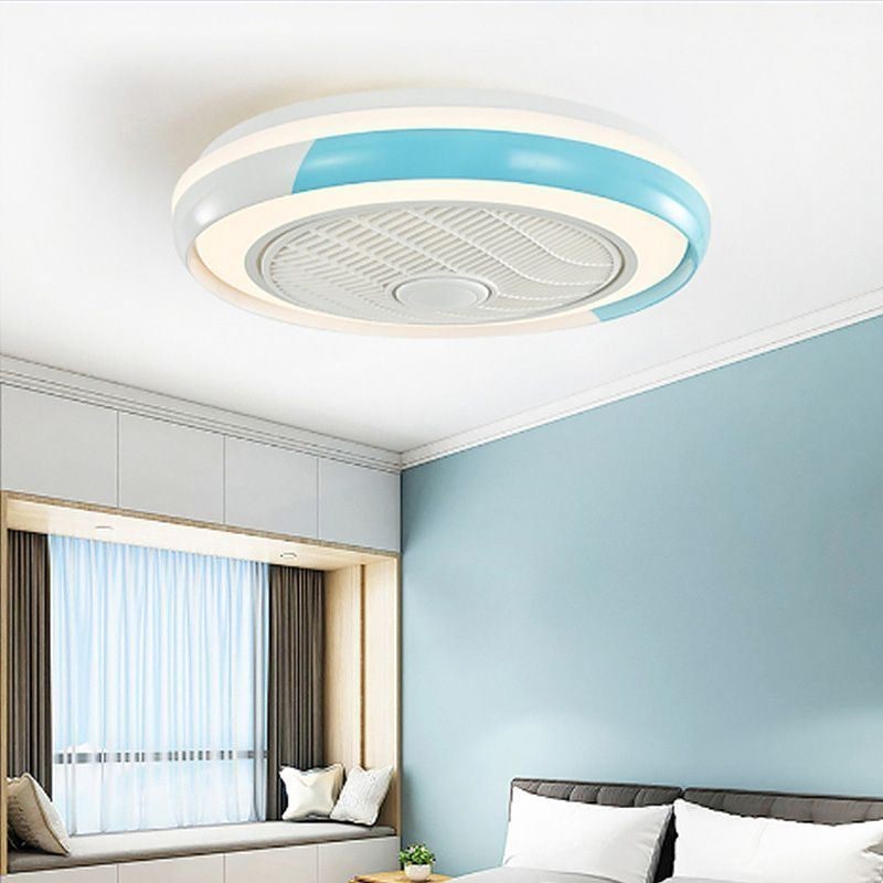 Moderní stropní ventilátor světla akrylové kulaté stropní svítidlo s dálkovým ovládáním