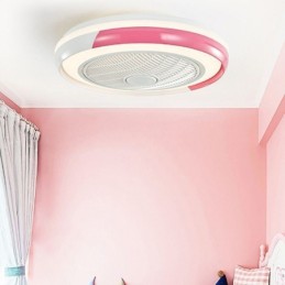 Moderní stropní ventilátor světla akrylové kulaté stropní svítidlo s dálkovým ovládáním