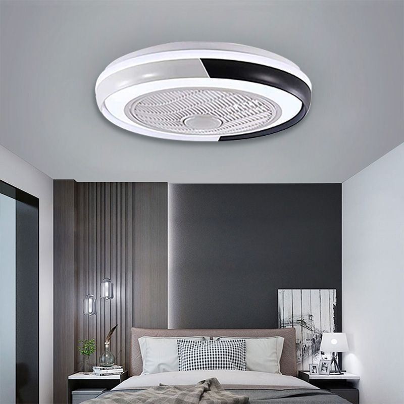 Moderní stropní ventilátor světla akrylové kulaté stropní svítidlo s dálkovým ovládáním