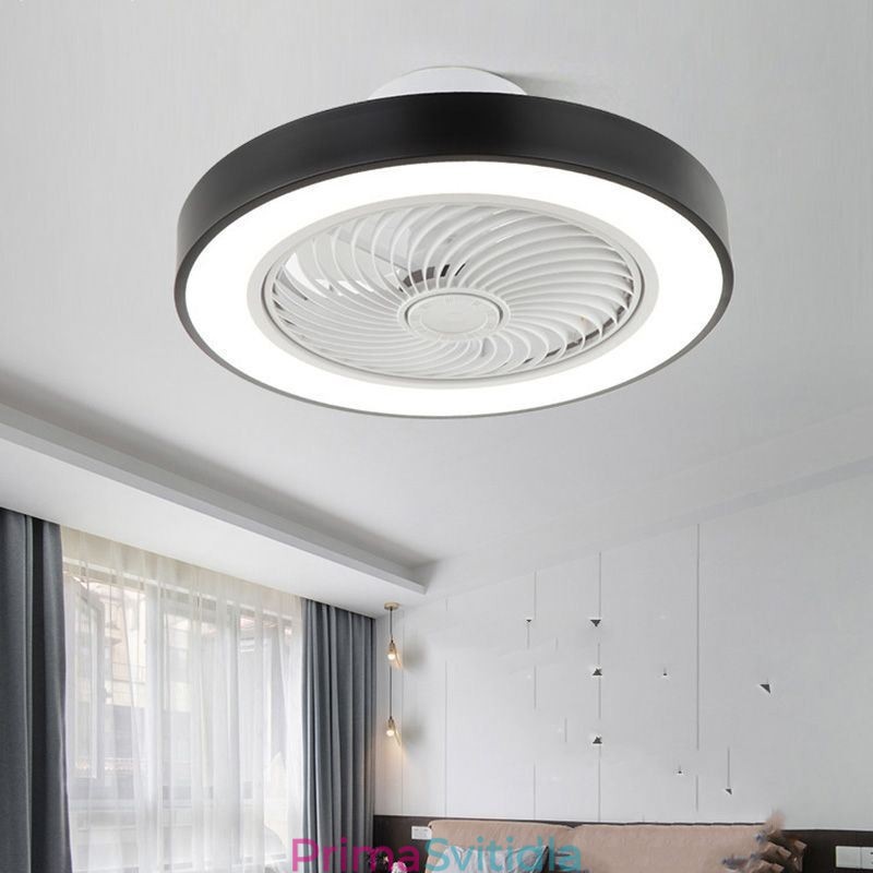 Moderní stropní ventilátorová světla s dálkovým ovládáním akrylová kulatá stropní lampa