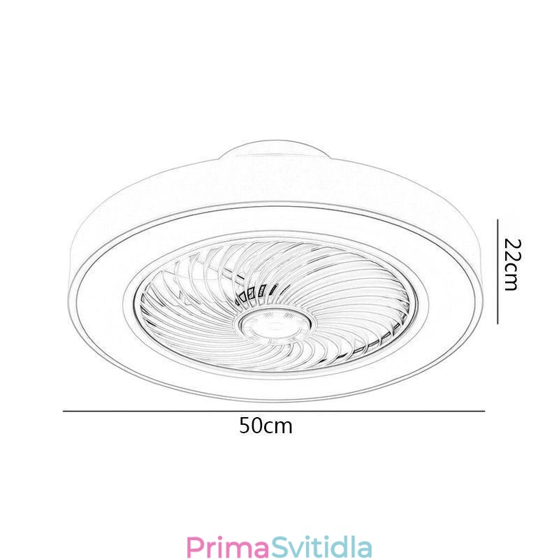 Moderní stropní ventilátorová světla s dálkovým ovládáním akrylová kulatá stropní lampa