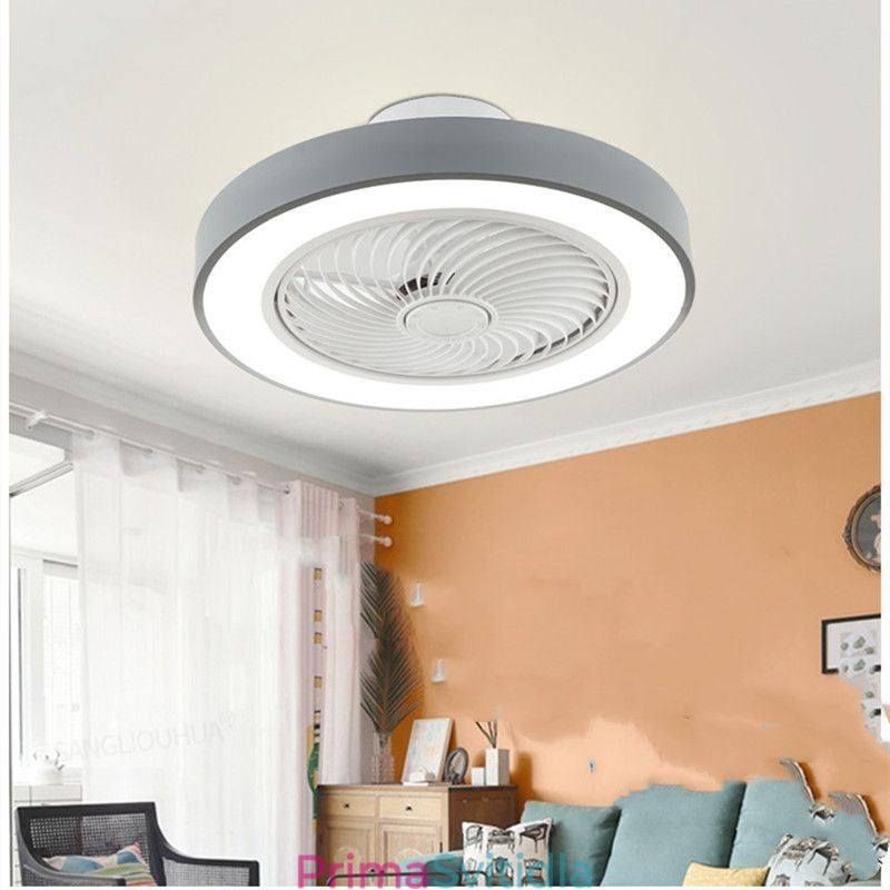 Moderní stropní ventilátorová světla s dálkovým ovládáním akrylová kulatá stropní lampa