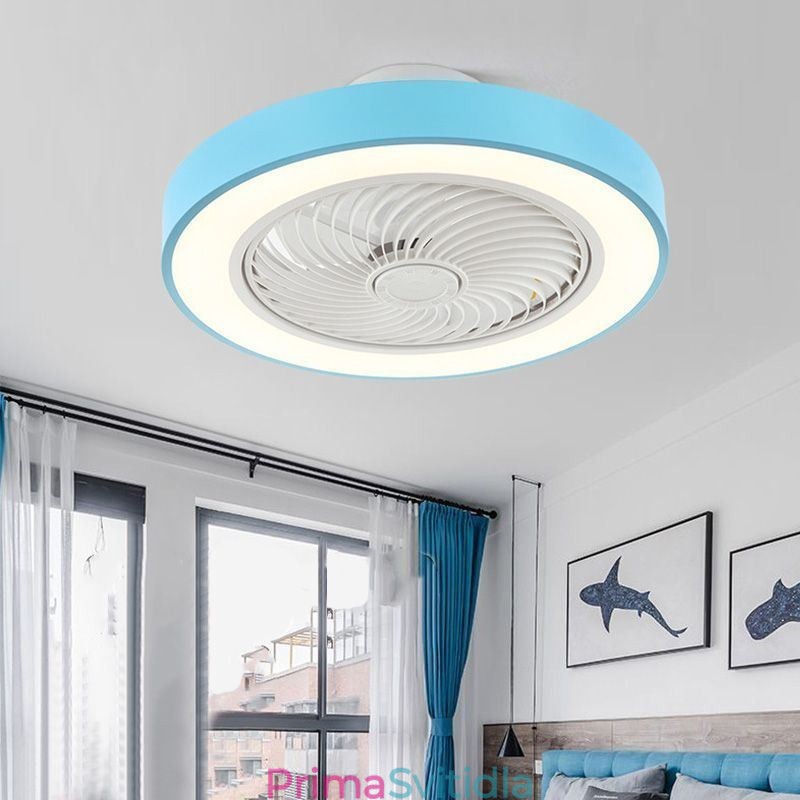 Moderní stropní ventilátorová světla s dálkovým ovládáním akrylová kulatá stropní lampa