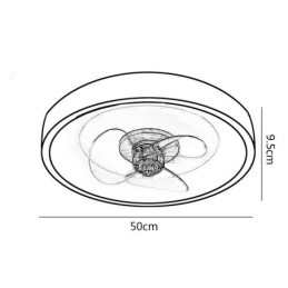 Moderní invertorový stropní ventilátor se světly Dálkové ovládání stropní lampa ventilátoru