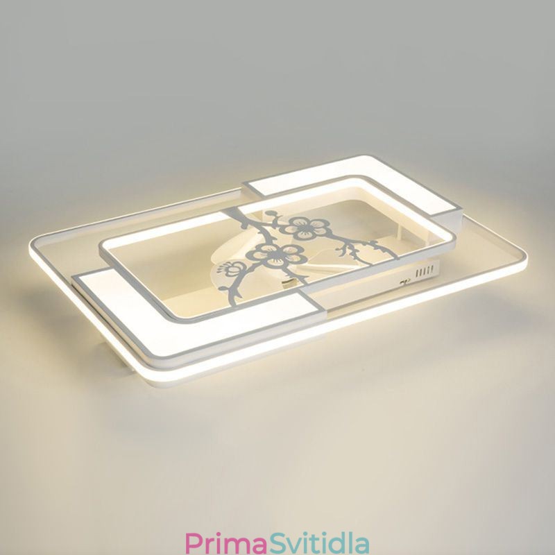Moderní obdélníková stropní svítidla s ventilátorem