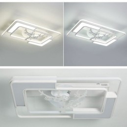 Moderní obdélníková stropní svítidla s ventilátorem