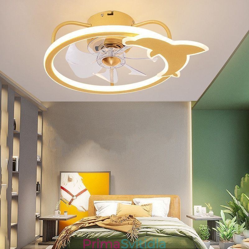 Kreslený stropní ventilátor světlo kreativní stropní lampa pro děti