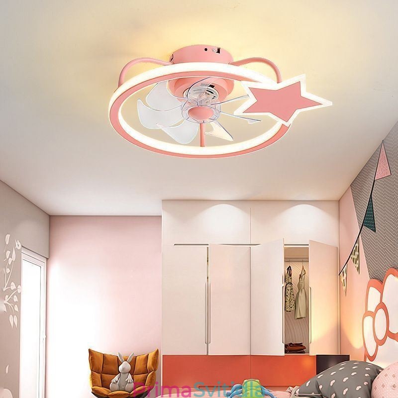 Kreslený stropní ventilátor světlo kreativní stropní lampa pro děti