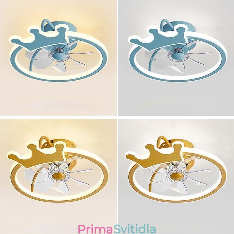 Kreslený stropní ventilátor světlo kreativní stropní lampa pro děti