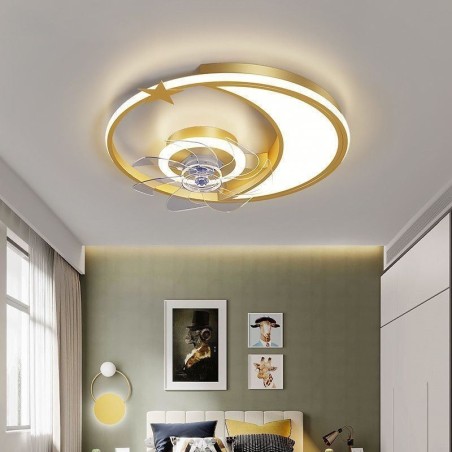 Měsíční stropní ventilátor Light Creativity Stropní lampa Měsíční stropní ventilátor Light Creativity Stropní lampa