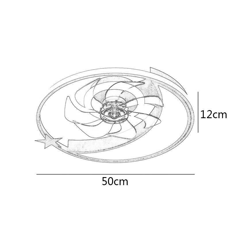 Měsíční stropní ventilátor Light Creativity Stropní lampa