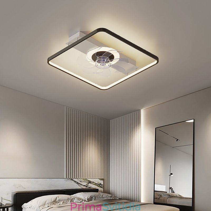 Moderní stropní ventilátor s dálkovým ovládáním světel