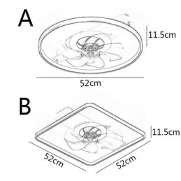 Moderní stropní ventilátor s dálkovým ovládáním světel