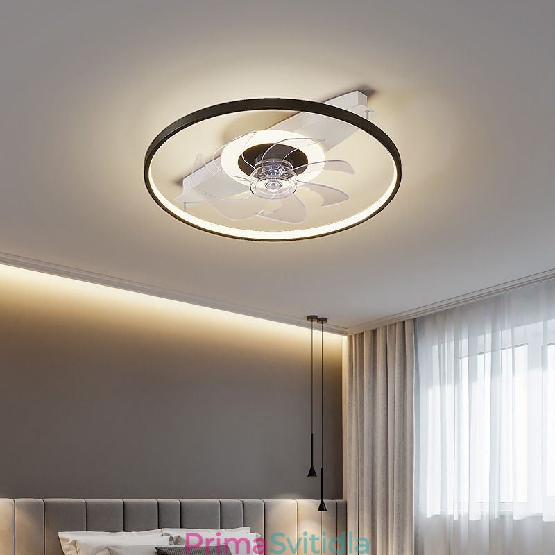 Moderní stropní ventilátor s dálkovým ovládáním světel