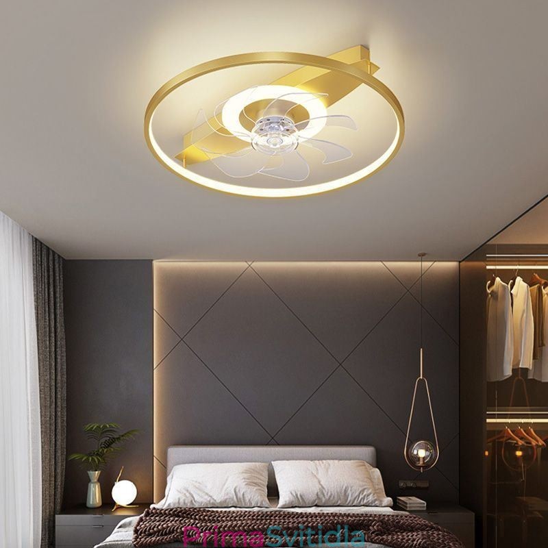 Moderní stropní ventilátor s dálkovým ovládáním světel