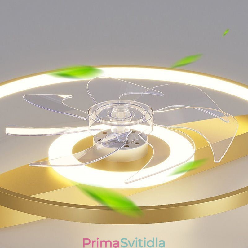 Moderní stropní ventilátor s dálkovým ovládáním světel