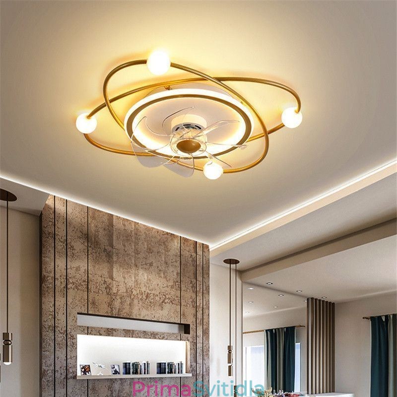Moderní stropní ventilátory vnitřní osvětlení jídelna