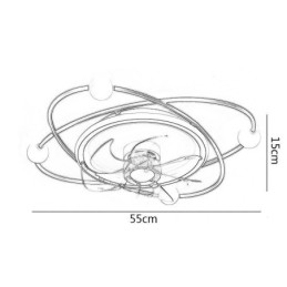 Moderní stropní ventilátory vnitřní osvětlení jídelna