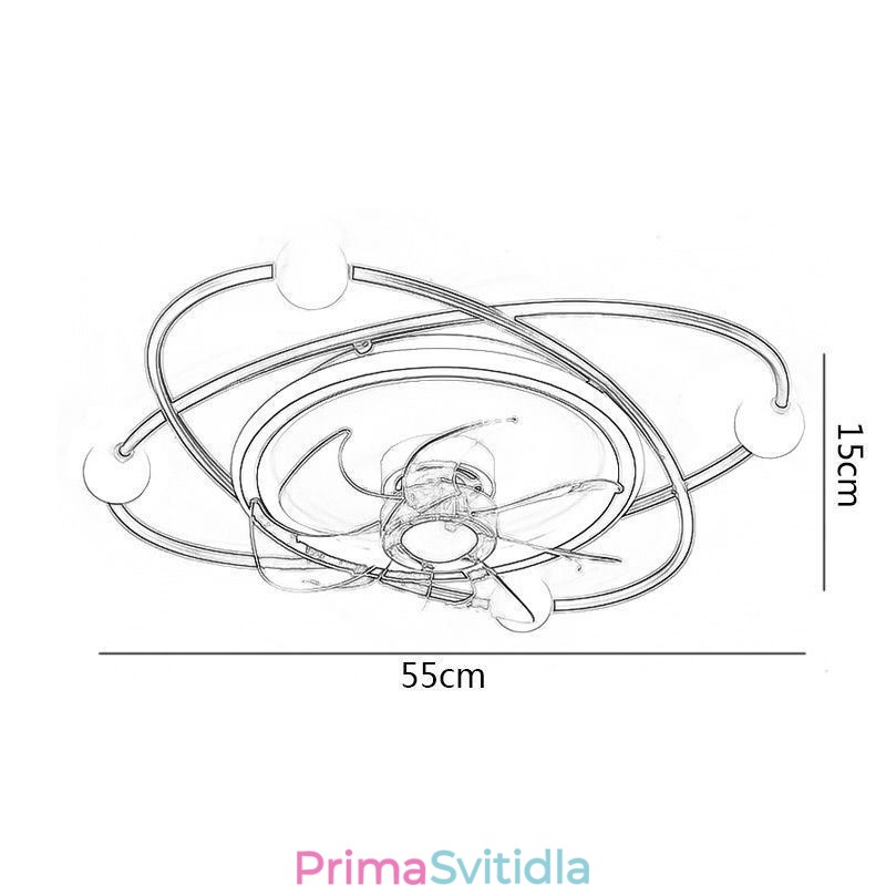 Moderní stropní ventilátory vnitřní osvětlení jídelna