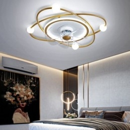 Moderní stropní ventilátory vnitřní osvětlení jídelna