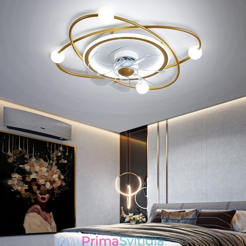 Moderní stropní ventilátory vnitřní osvětlení jídelna
