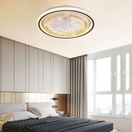 Inteligentní stropní ventilátor s lehkou dekorací s plynulou stmíváním