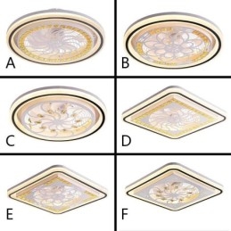 Inteligentní stropní ventilátor s lehkou dekorací s plynulou stmíváním