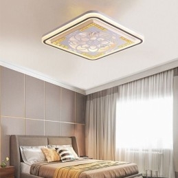 Inteligentní stropní ventilátor s lehkou dekorací s plynulou stmíváním