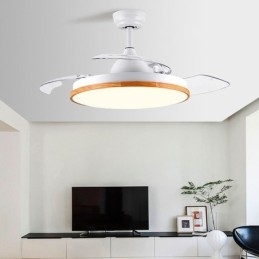 Moderní invertorové stropní světlo ventilátoru Dálkové ovládání stropní lampy Tricolor Stmívání
