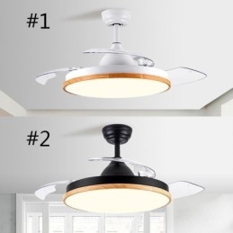 Moderní invertorové stropní světlo ventilátoru Dálkové ovládání stropní lampy Tricolor Stmívání