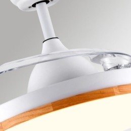 Moderní invertorové stropní světlo ventilátoru Dálkové ovládání stropní lampy Tricolor Stmívání