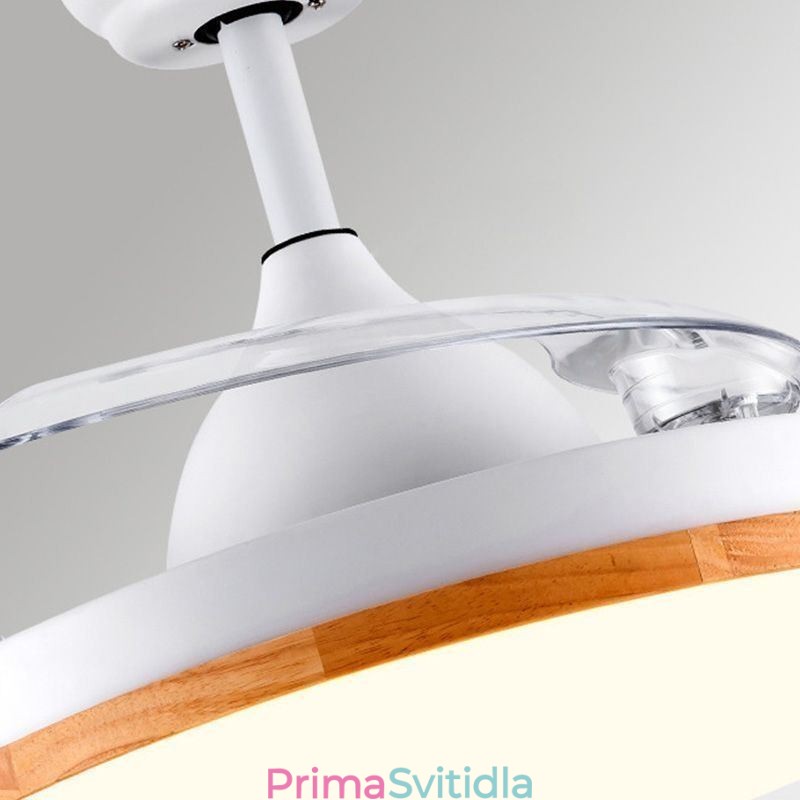 Moderní invertorové stropní světlo ventilátoru Dálkové ovládání stropní lampy Tricolor Stmívání