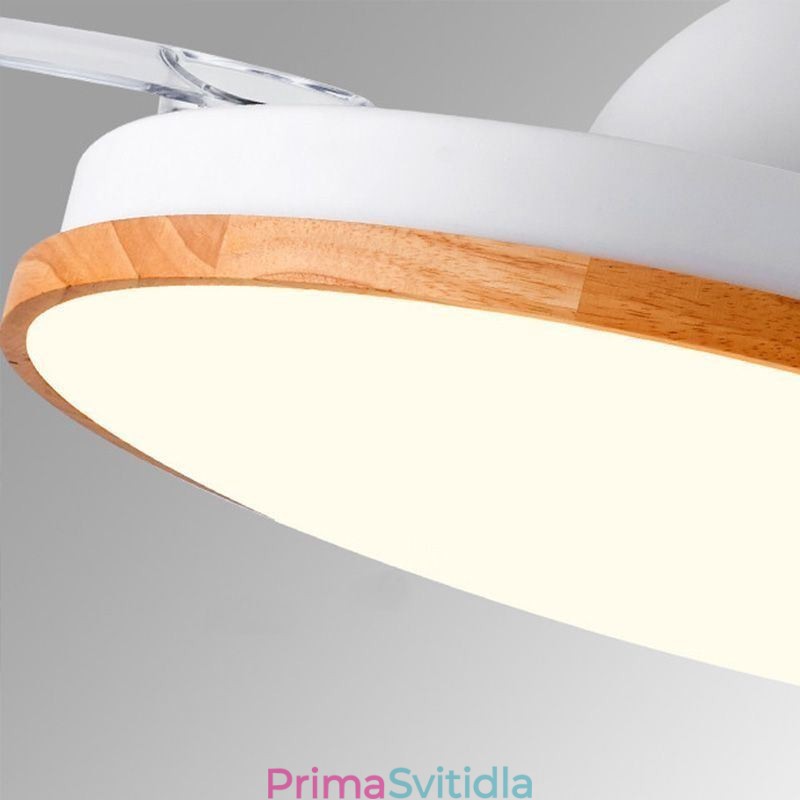 Moderní invertorové stropní světlo ventilátoru Dálkové ovládání stropní lampy Tricolor Stmívání