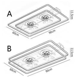 Moderní zapuštěný stropní ventilátor s dálkovým ovládáním světel