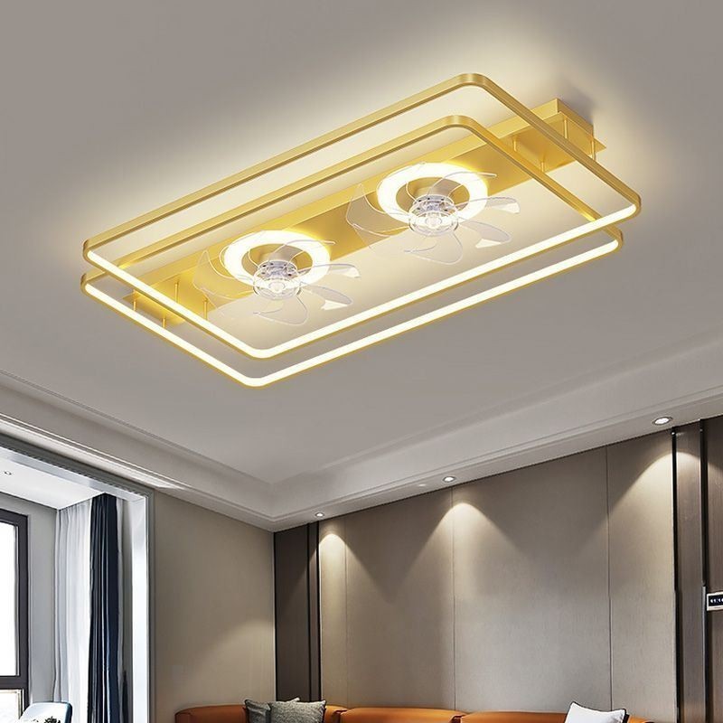 Moderní zapuštěný stropní ventilátor s dálkovým ovládáním světel