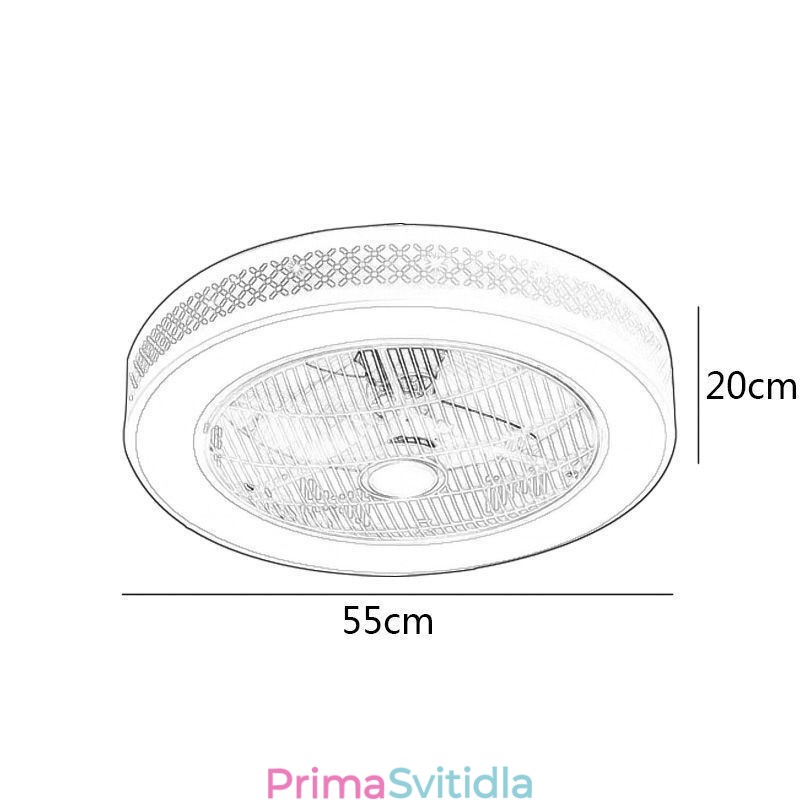 Ultra tenký stropní ventilátor světlo Neviditelný stropní ventilátor se světlem