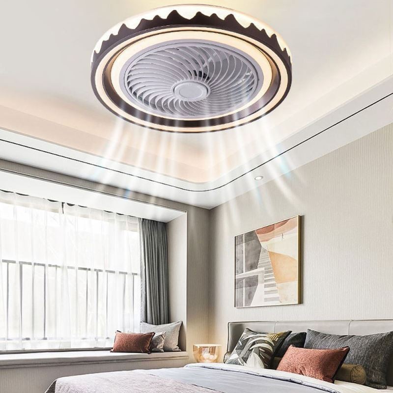 Stropní svítidlo s kulatým ventilátorem 3 rychlosti s dálkovým ovládáním
