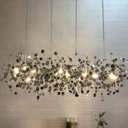 Moderní minimalistický lustr z nerezové oceli