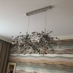 Moderní minimalistický lustr z nerezové oceli