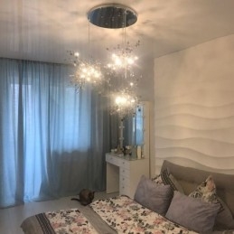 Flitrový lustr z nerezové oceli závěsné osvětlení Jídelní